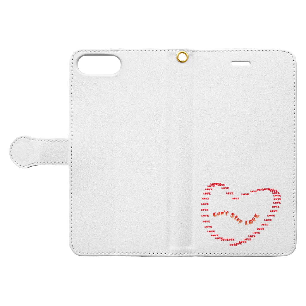 BE UPWARDのcan’t stop love Book-Style Smartphone Case:Opened (outside)