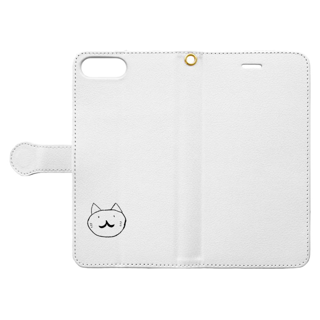 ChrisのHIGE猫 Book-Style Smartphone Case:Opened (outside)