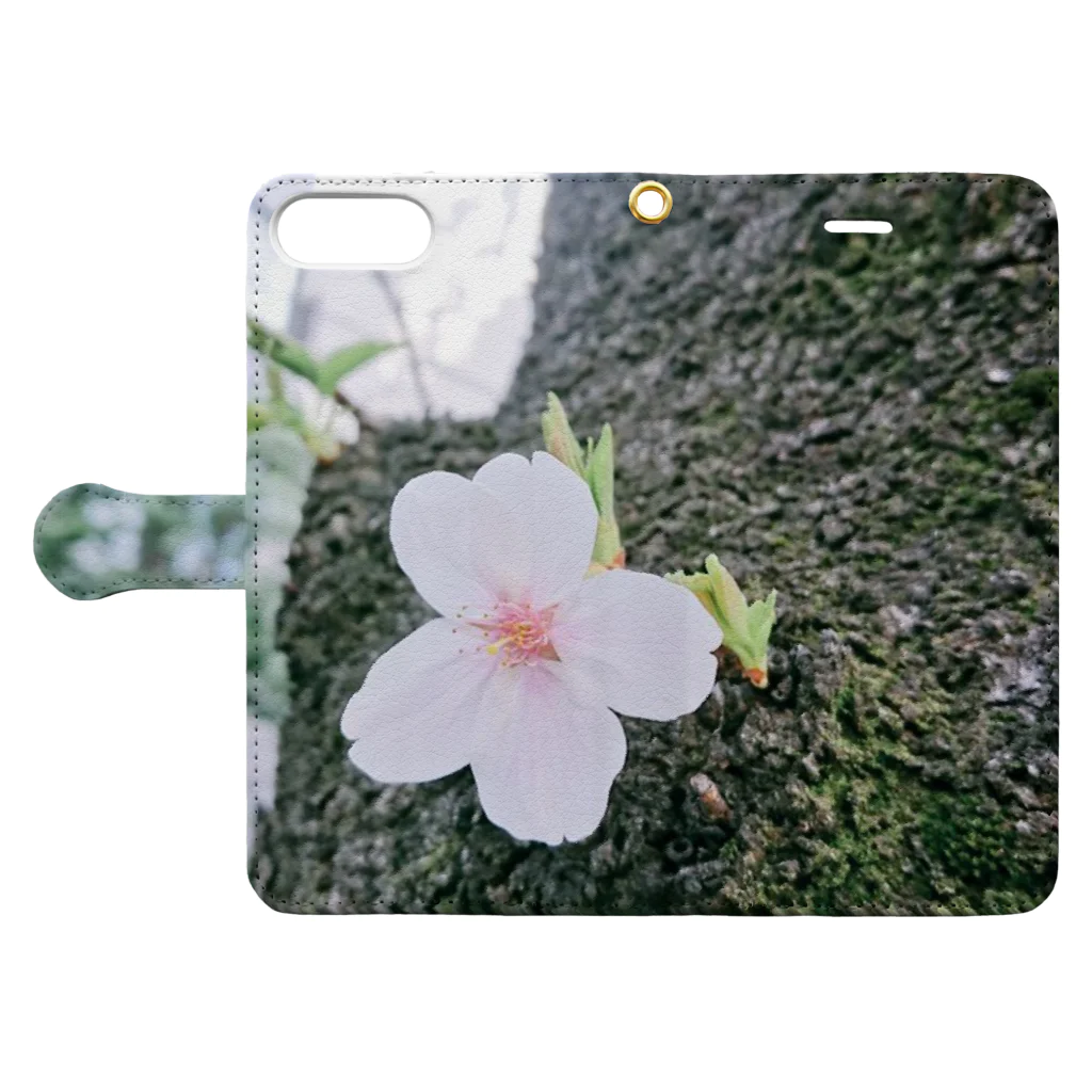 古春一生(Koharu Issey)の咲き誇れ、先の事など考えず。 Book-Style Smartphone Case:Opened (outside)