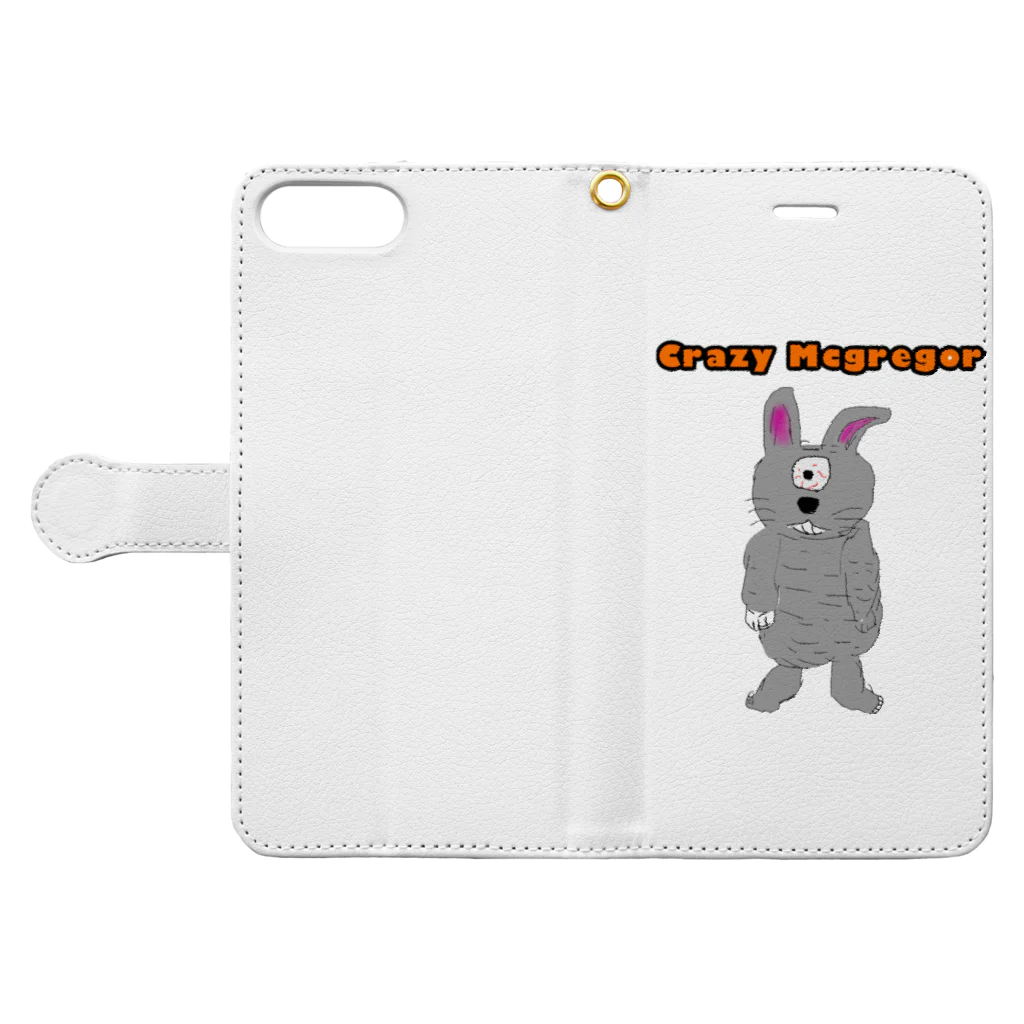 CrazyMcgregorのクレイジーラビットグッズ Book-Style Smartphone Case:Opened (outside)