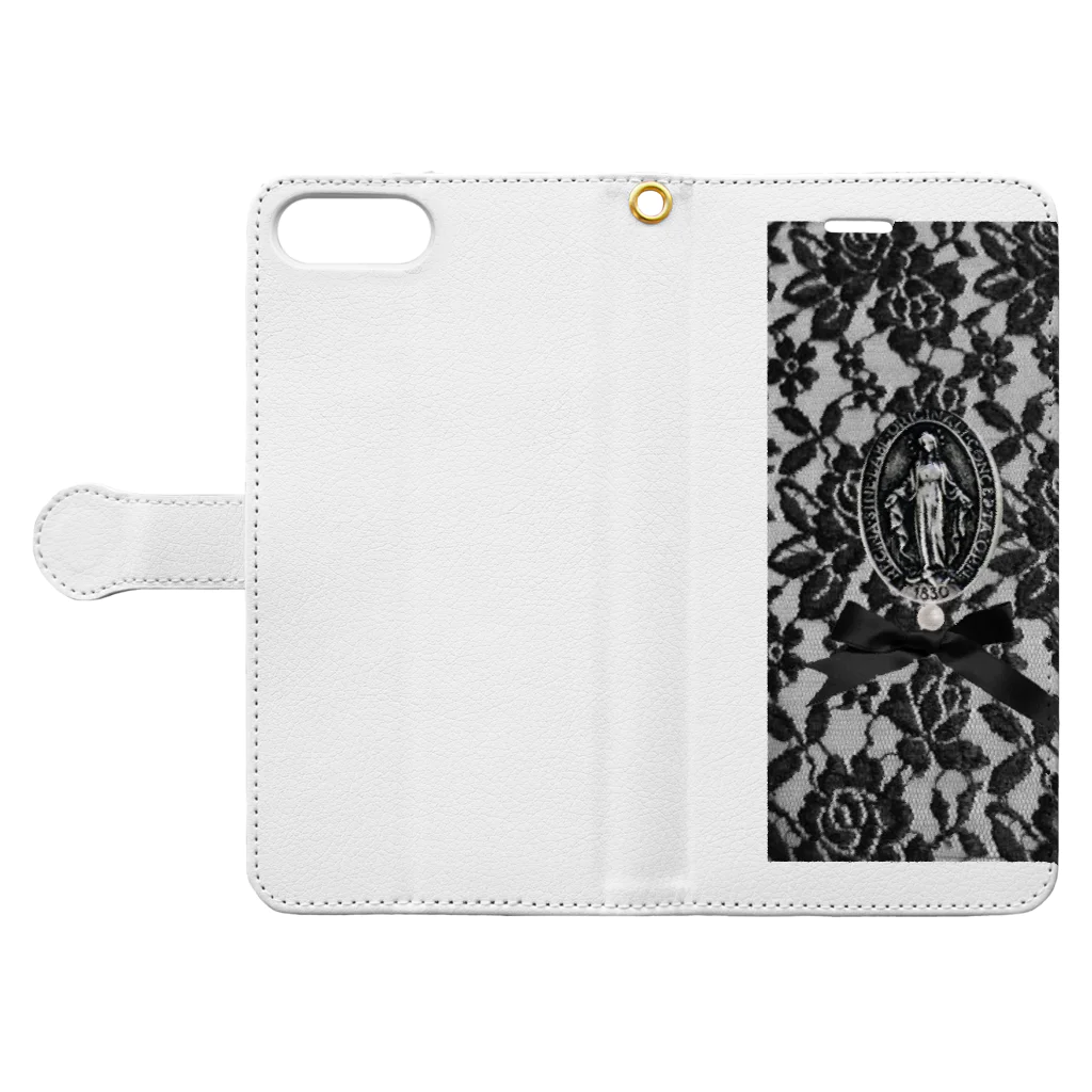 maru02の鬱世界 Book-Style Smartphone Case:Opened (outside)