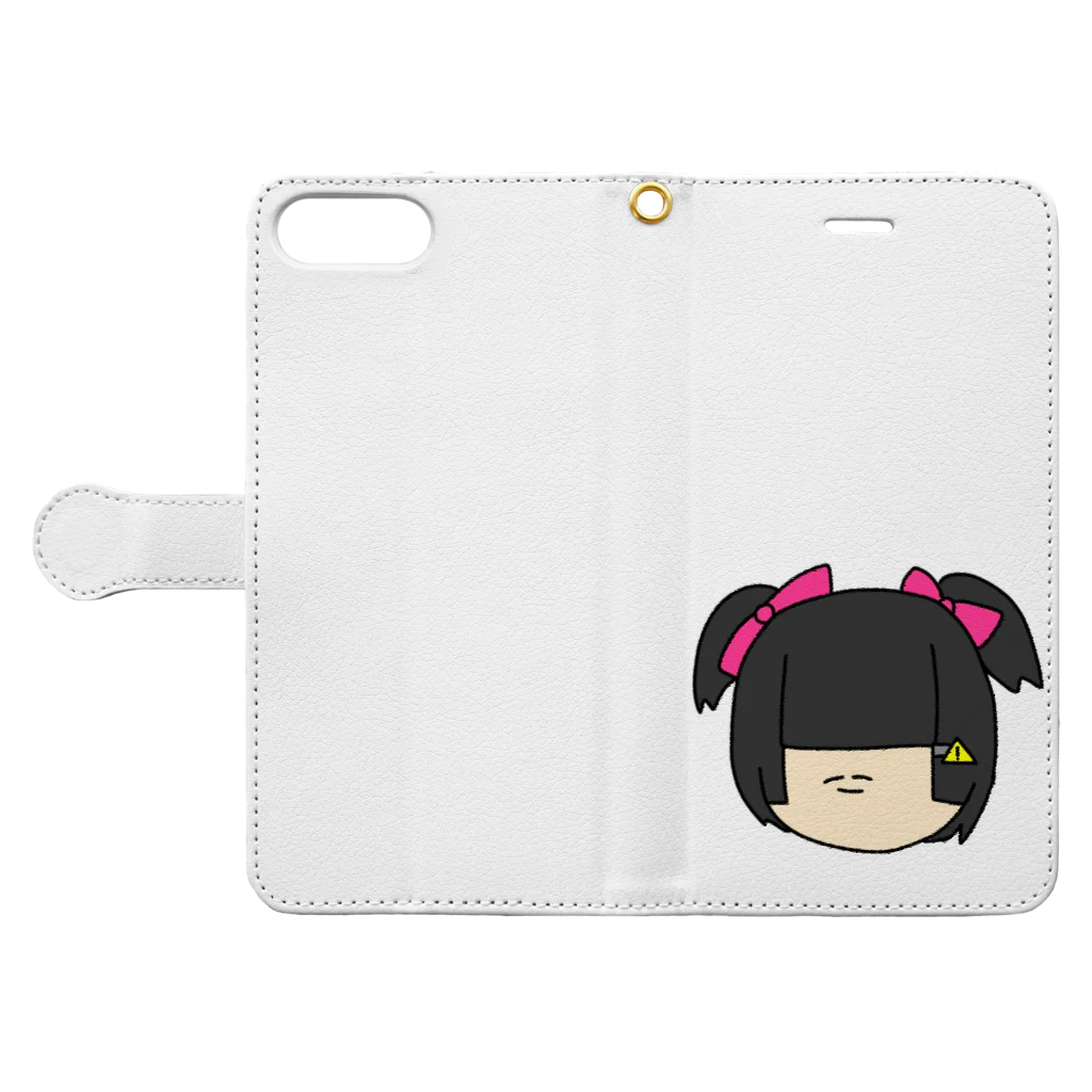 YUKAINA_NAKAMA-zepeの禁ワちゃんのスマホ手帳カバー Book-Style Smartphone Case:Opened (outside)