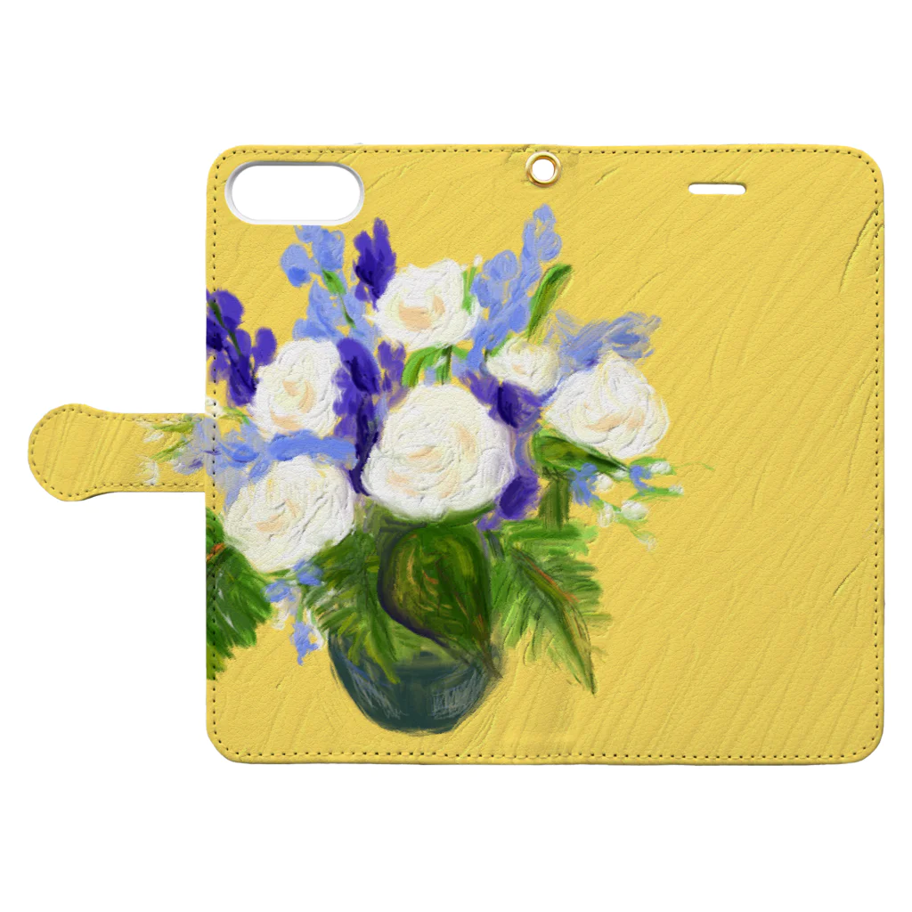 せいせんのHANABLUE Book-Style Smartphone Case:Opened (outside)