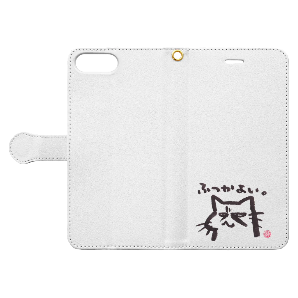 ｼｮｶ(=ФωФ=)ﾈｺのお店 SUZURI支店のひまんがCat(ふつかよい) Book-Style Smartphone Case:Opened (outside)