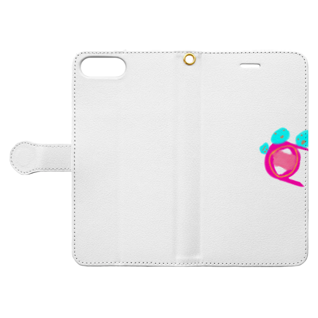 Teiの今日も真っ白いオムライス！ Book-Style Smartphone Case:Opened (outside)