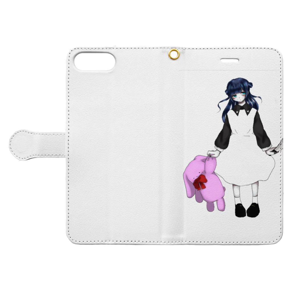 🥀闇夢🥀の闇カワ少女‪°ʚ✞ɞ°‬全身 Book-Style Smartphone Case:Opened (outside)