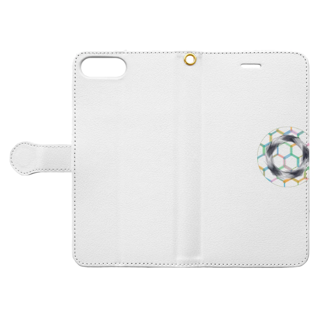 西田健志 ⋈のGlobal Culture IT Book-Style Smartphone Case:Opened (outside)