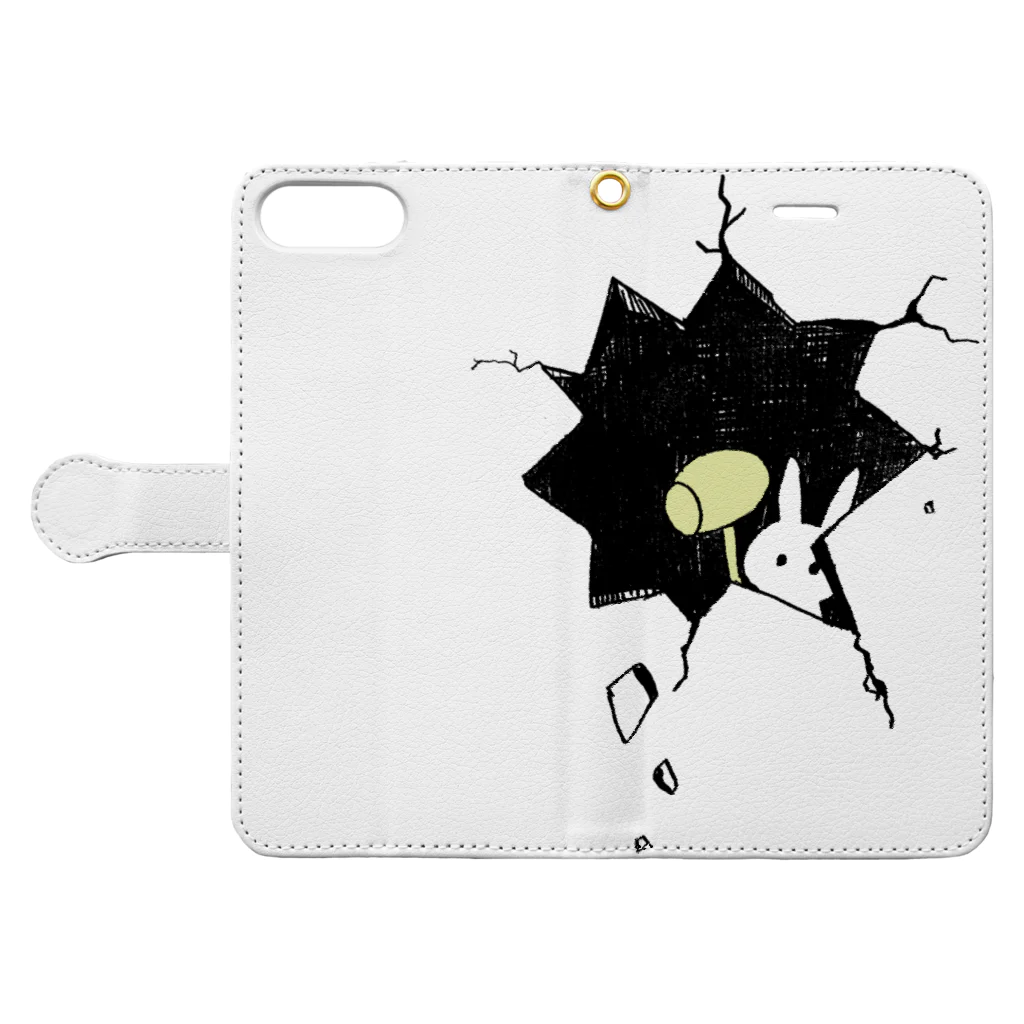 irusuのbreak Book-Style Smartphone Case:Opened (outside)