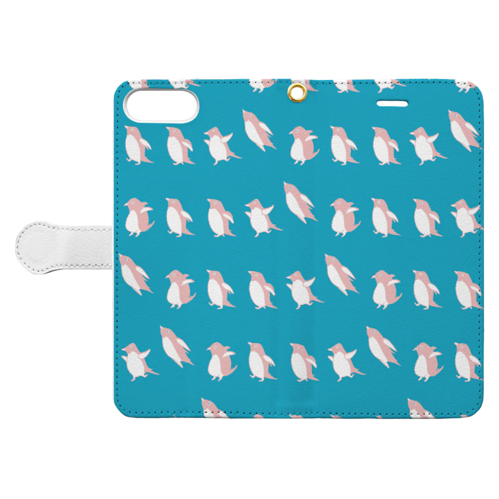 ムラヤマヤのflying-pen Book-Style Smartphone Case:Opened (outside)