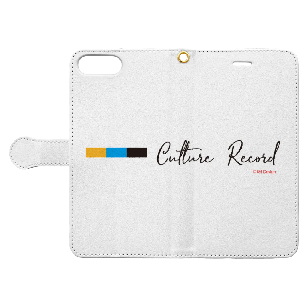 I&I DesignのCulture Record ver2 Book-Style Smartphone Case:Opened (outside)