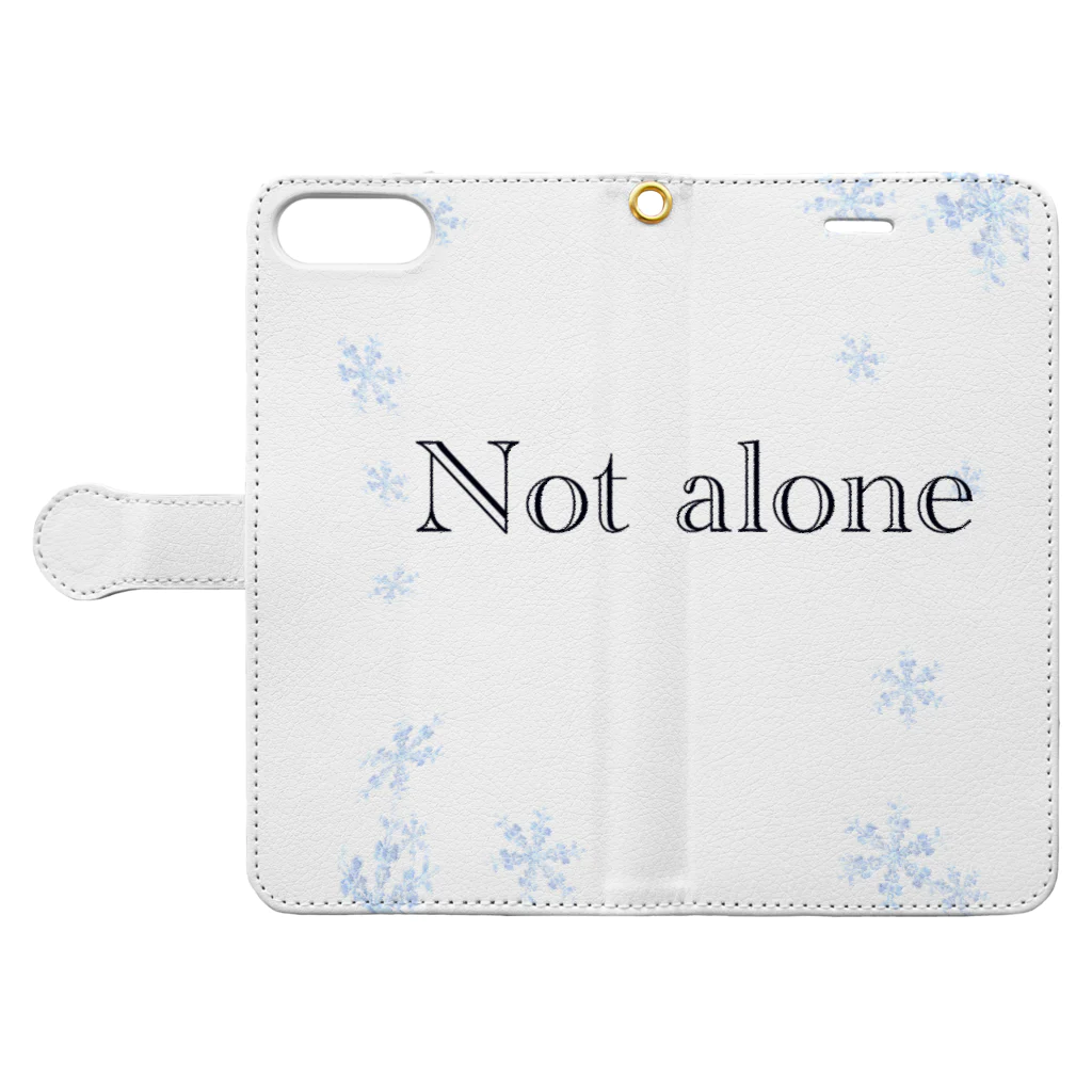 Notalone0705のｎｏｔ　ａｌｏｎｅ 手帳型スマホケースを開いた場合(外側)