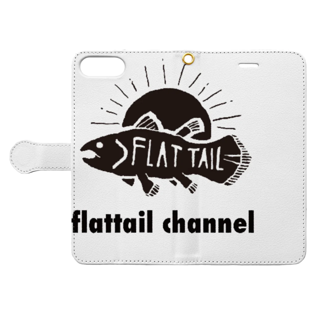 flattailのflattail channel 手帳型スマホケースを開いた場合(外側)