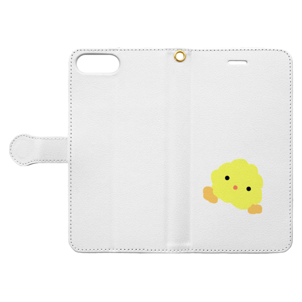 Rigelworksのゆる可愛妖精ピーポちゃん Book-Style Smartphone Case:Opened (outside)