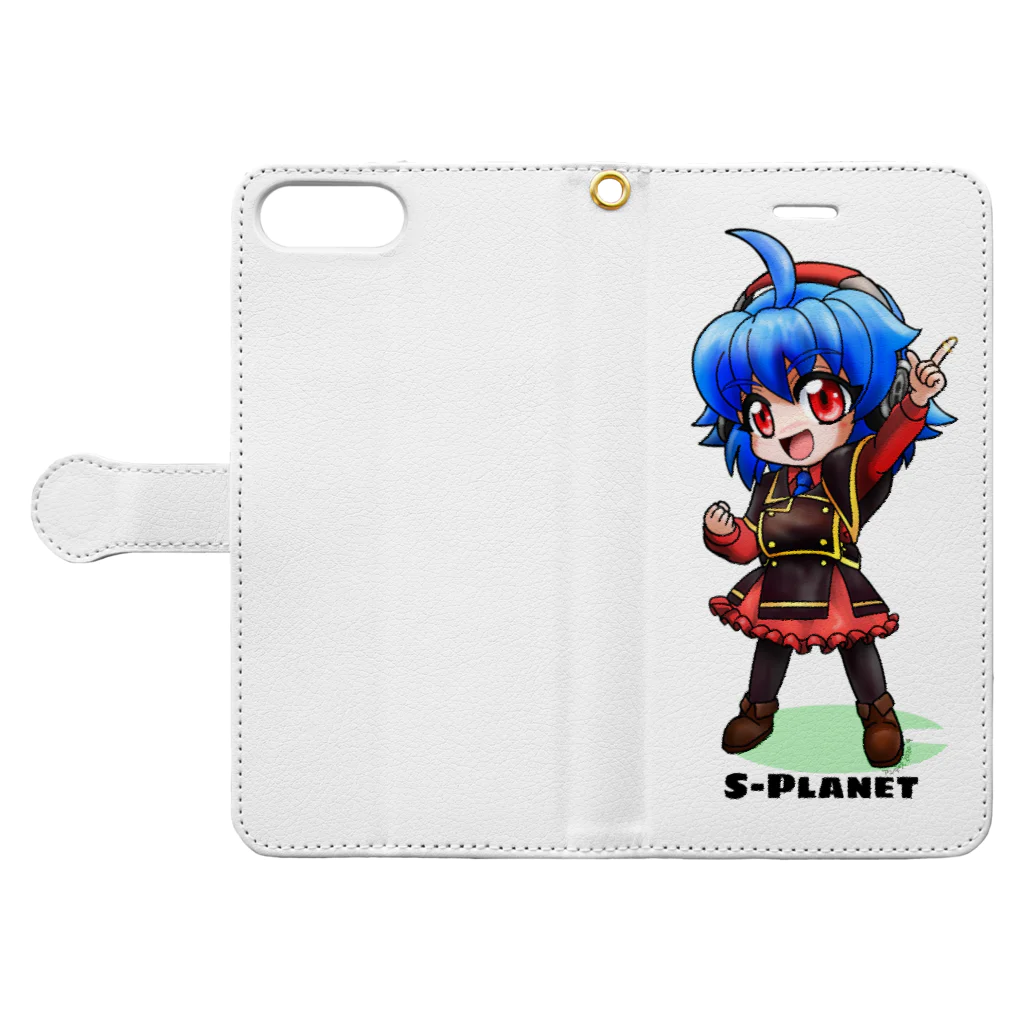 アニソンDJｓＢＡＲ「S-Planet」のアニーグッズ Book-Style Smartphone Case:Opened (outside)