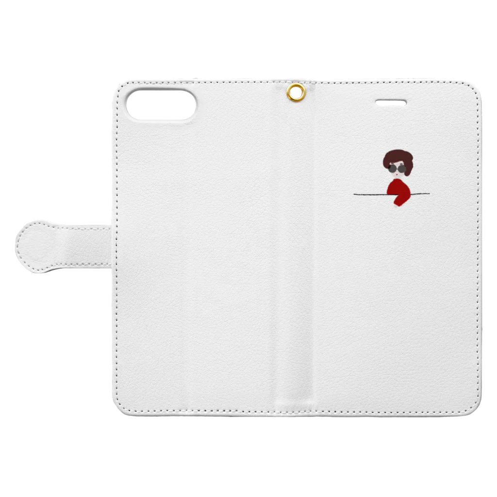 BUDDY-BUDDYのマダム Book-Style Smartphone Case:Opened (outside)