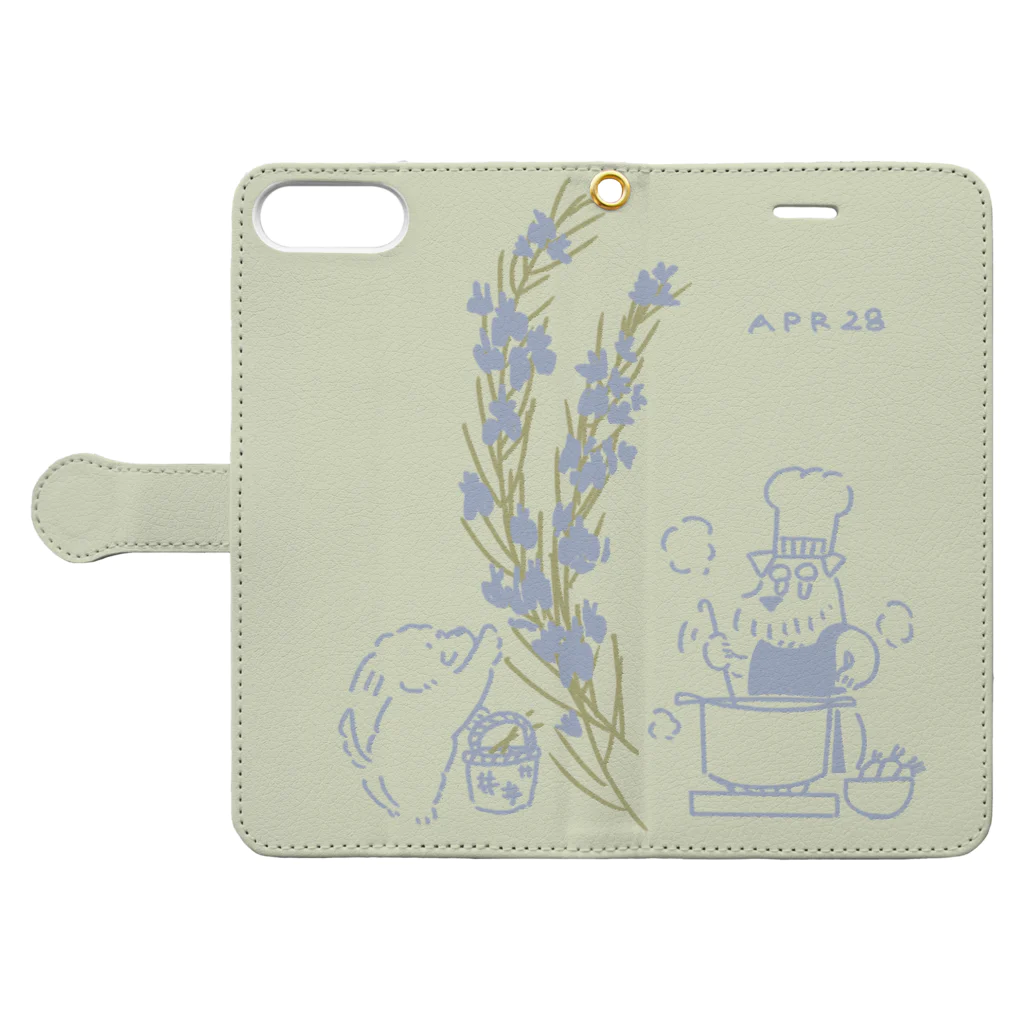 ととめめ/ totomemeのととめめ本日のお花：4月28日 Book-Style Smartphone Case:Opened (outside)