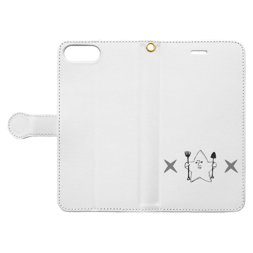 Kashikichi ほしきち 星 キャラクター ブサカワ おもしろ スター お菓子の秘密基地 Mono Kichi の手帳型スマホケース通販 Suzuri スズリ