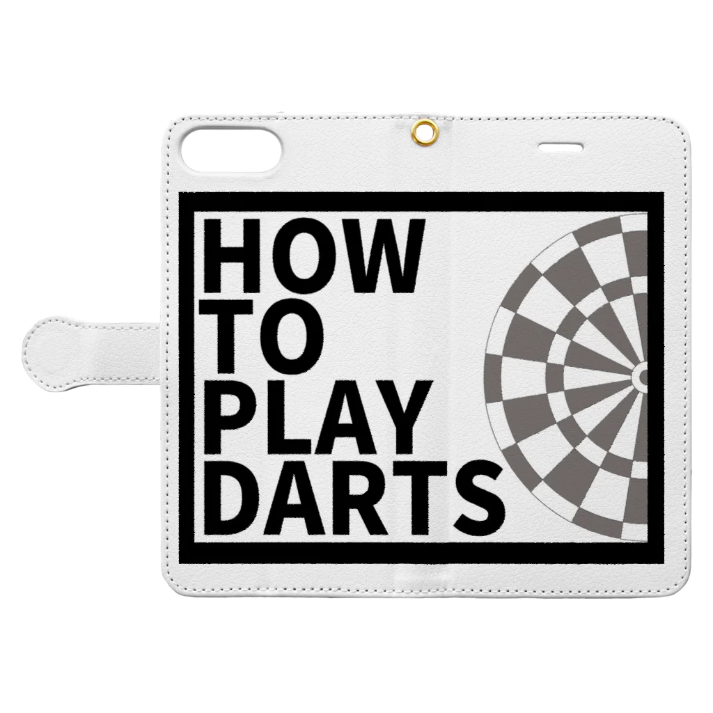 SWEET＆SPICY 【 すいすぱ 】ダーツのHOW TO PLAY DARTS 手帳型スマホケースを開いた場合(外側)