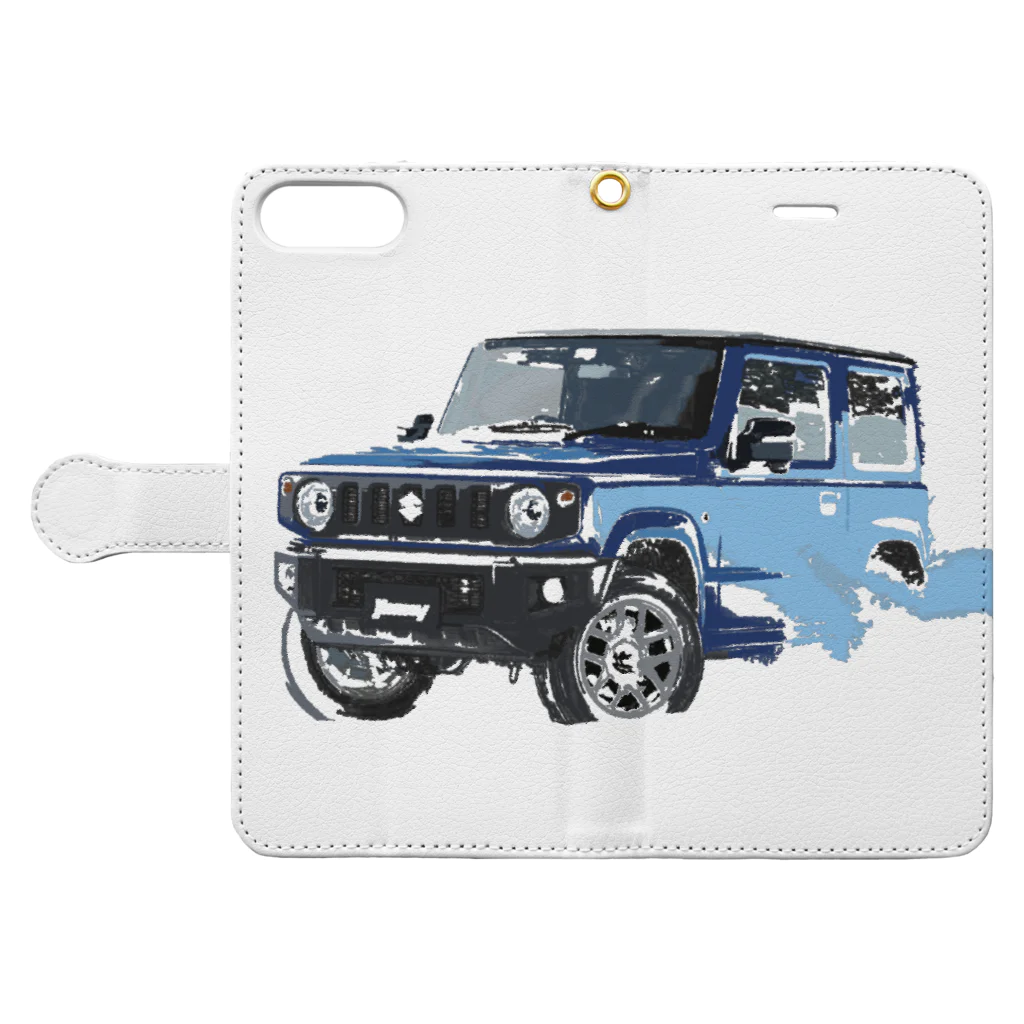 oh!かみさんのTシャツ屋さんの4WD Book-Style Smartphone Case:Opened (outside)