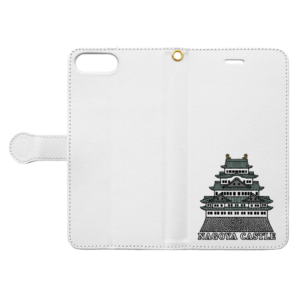 GREAT 7のお城 Book-Style Smartphone Case:Opened (outside)