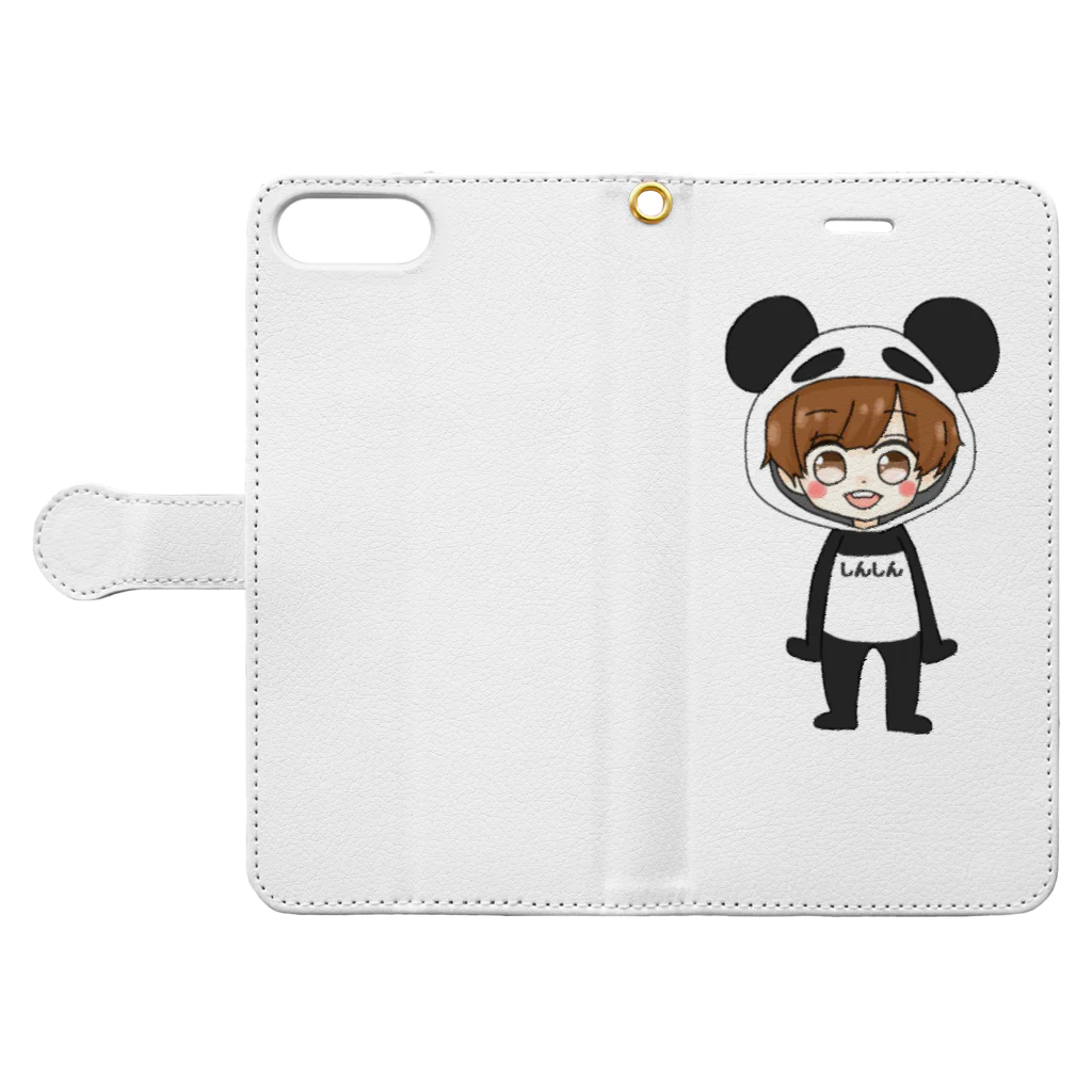 らららららのしんしんくん Book-Style Smartphone Case:Opened (outside)