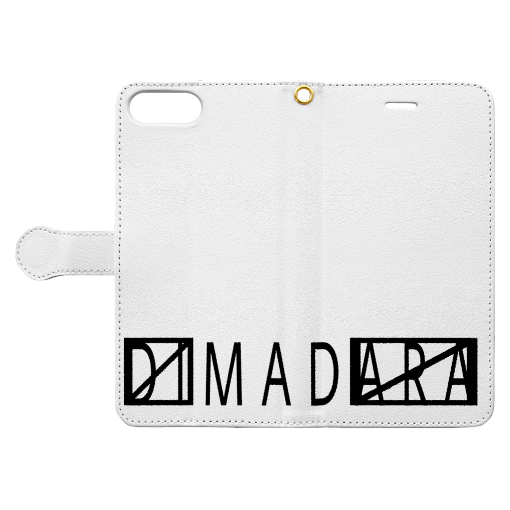 DIMADARA BY VULGAR CIRCUSの〼MAD〼 黒/DB_15 Book-Style Smartphone Case:Opened (outside)