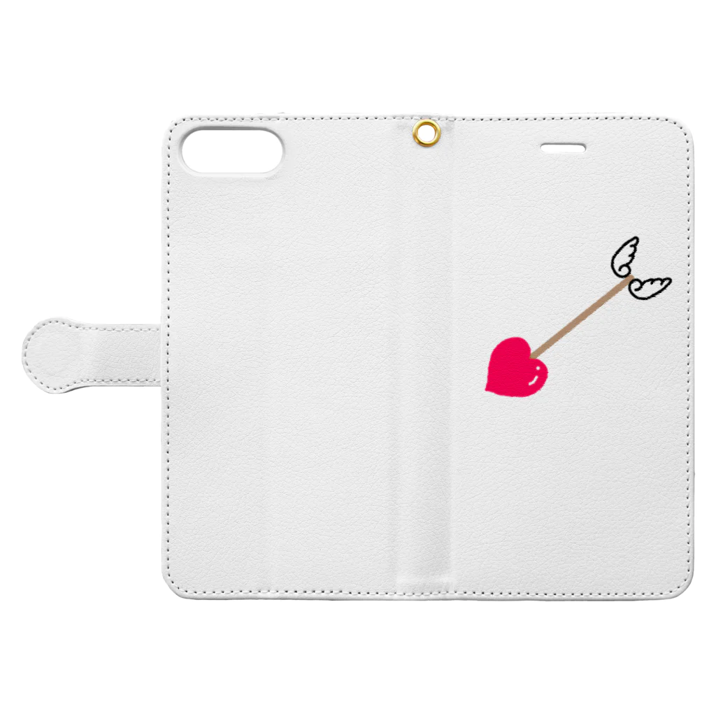 ぼくのおみせの♥ラブラブキューピッドの矢♥ Book-Style Smartphone Case:Opened (outside)