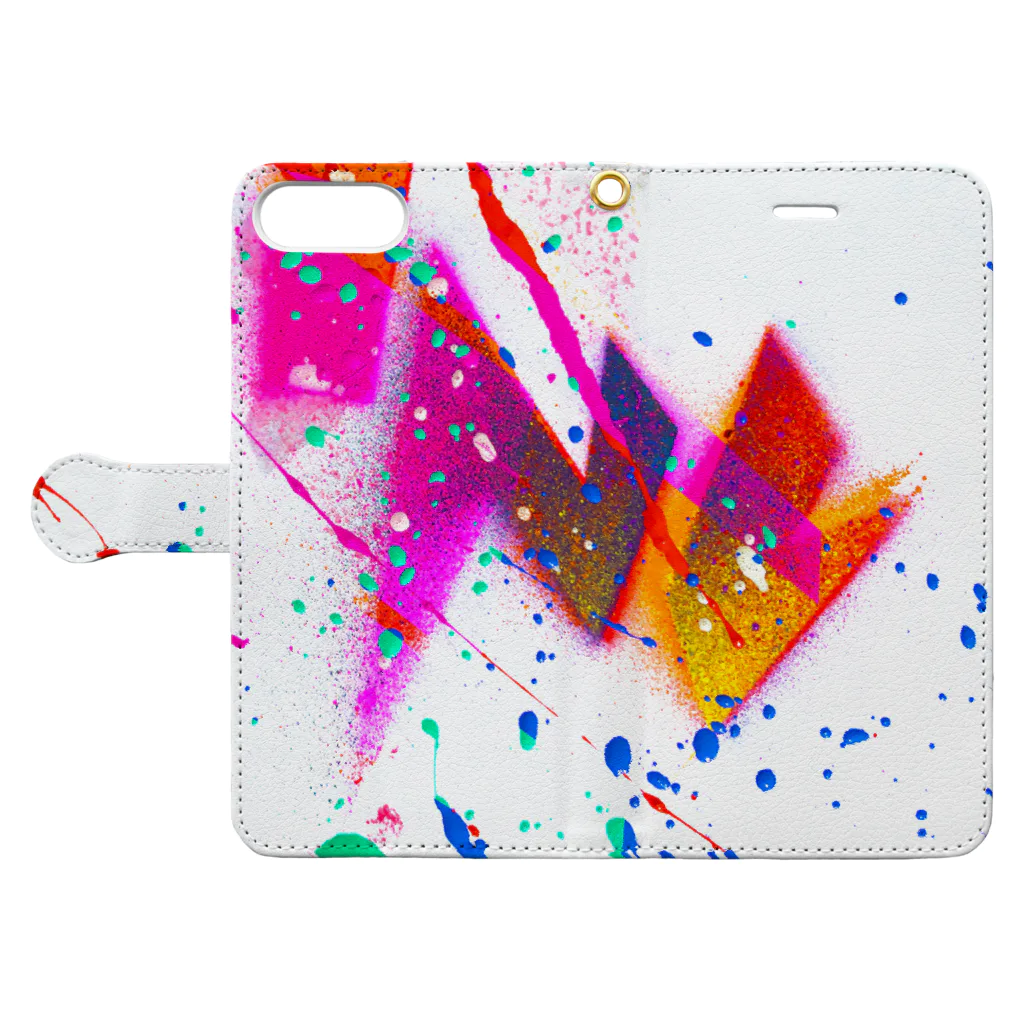 iNvisibleColorsのDrip full Graphic Book-Style Smartphone Case:Opened (outside)