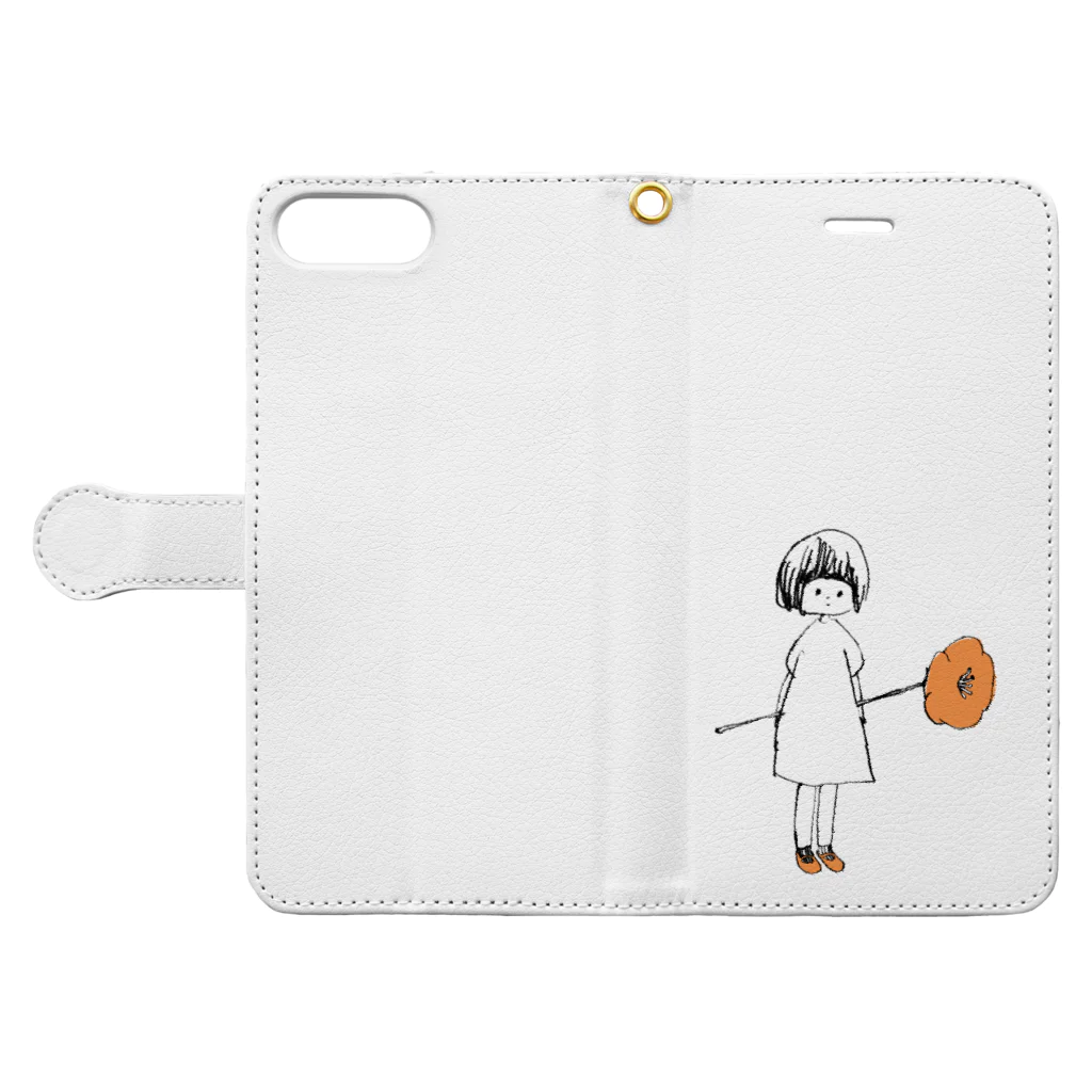 続・ムーの通販のflower girl Book-Style Smartphone Case:Opened (outside)