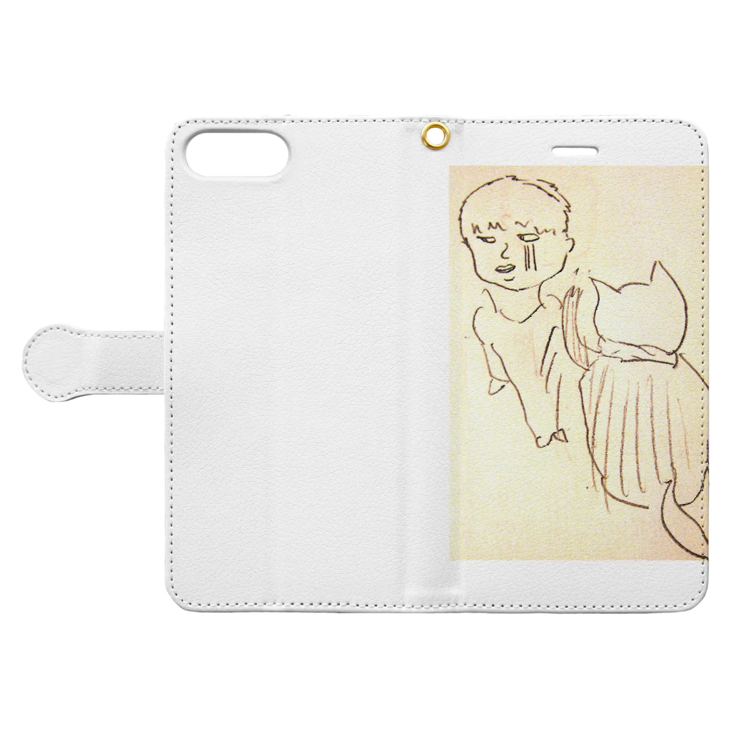 suzuejyaの次男とゴマ Book-Style Smartphone Case:Opened (outside)