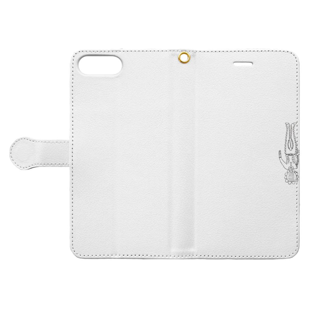 こあらのこあらのしんゆう１号 Book-Style Smartphone Case:Opened (outside)