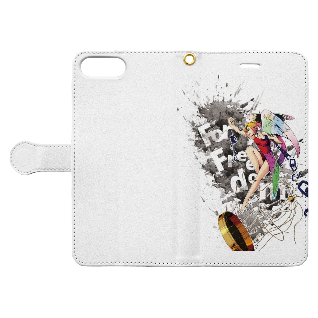 画廊のFor Freedom! Book-Style Smartphone Case:Opened (outside)