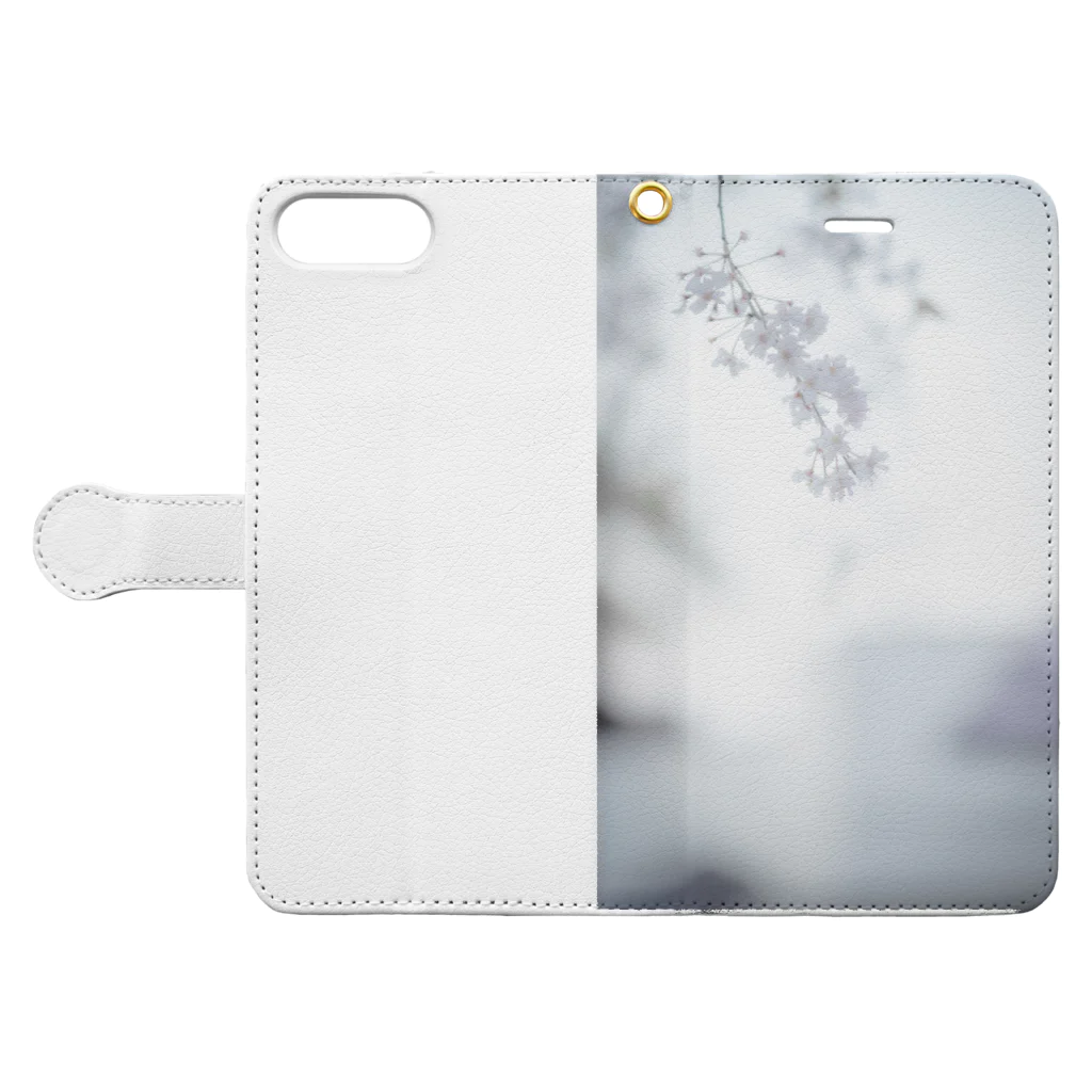 後居の桜フォト Book-Style Smartphone Case:Opened (outside)