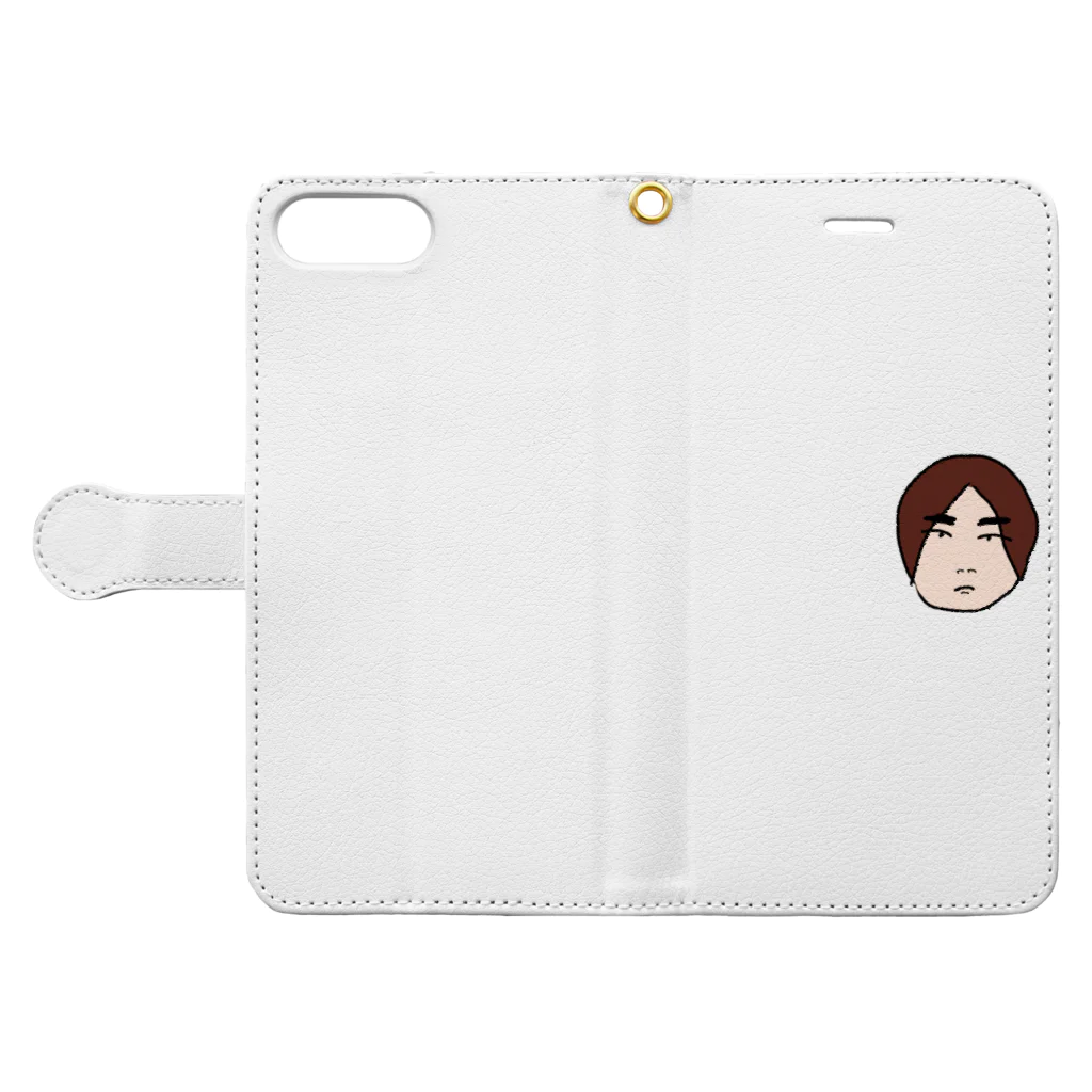 よっしゃ！の前々回の似顔絵 Book-Style Smartphone Case:Opened (outside)