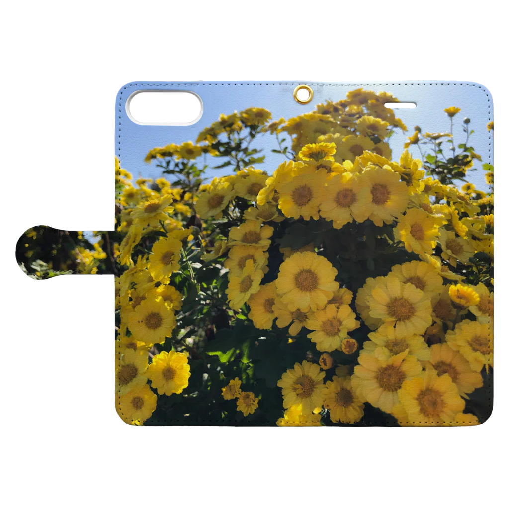 KAB.グッズショップの夏の花 Book-Style Smartphone Case:Opened (outside)