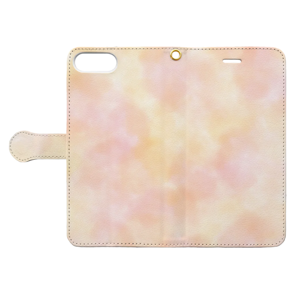 masyu＊masyuの水彩だいだい Book-Style Smartphone Case:Opened (outside)