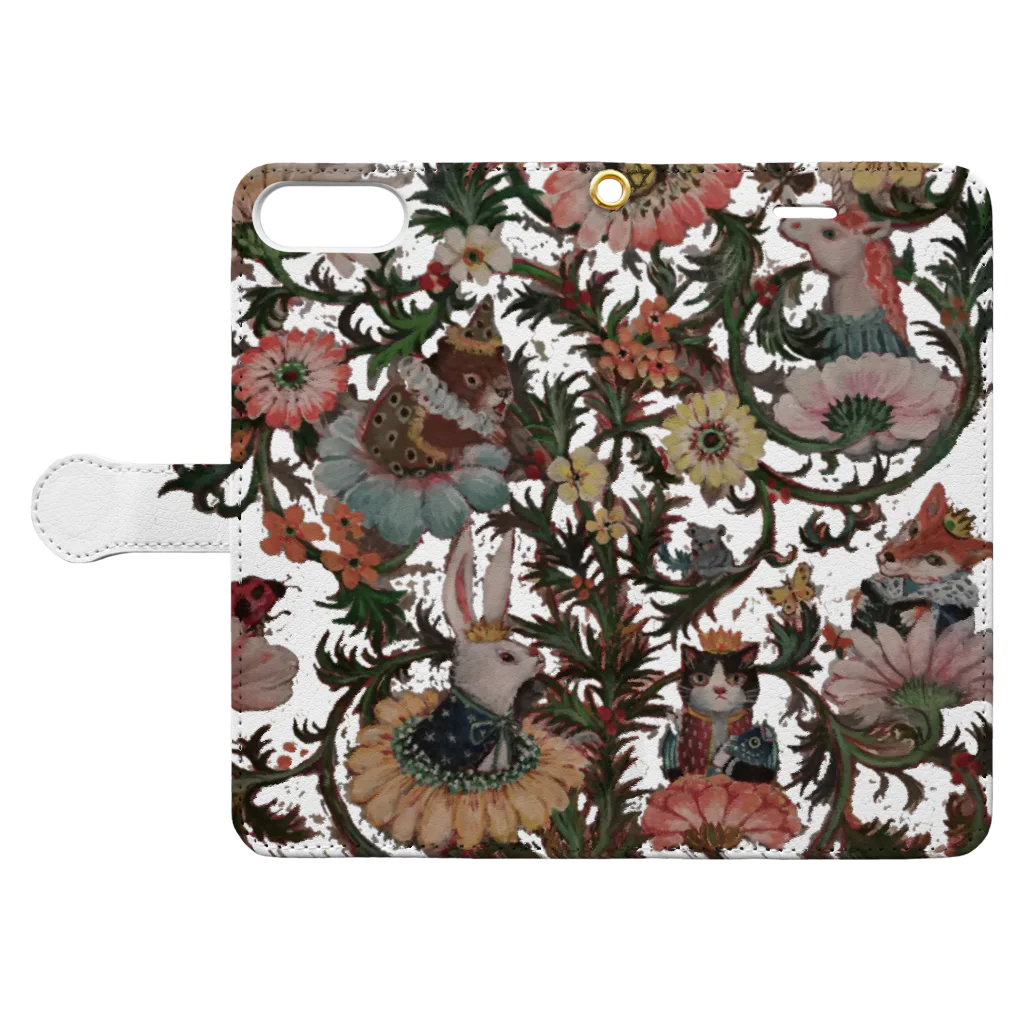 ヤマネコ。の部屋のfloral alchemy Book-Style Smartphone Case:Opened (outside)