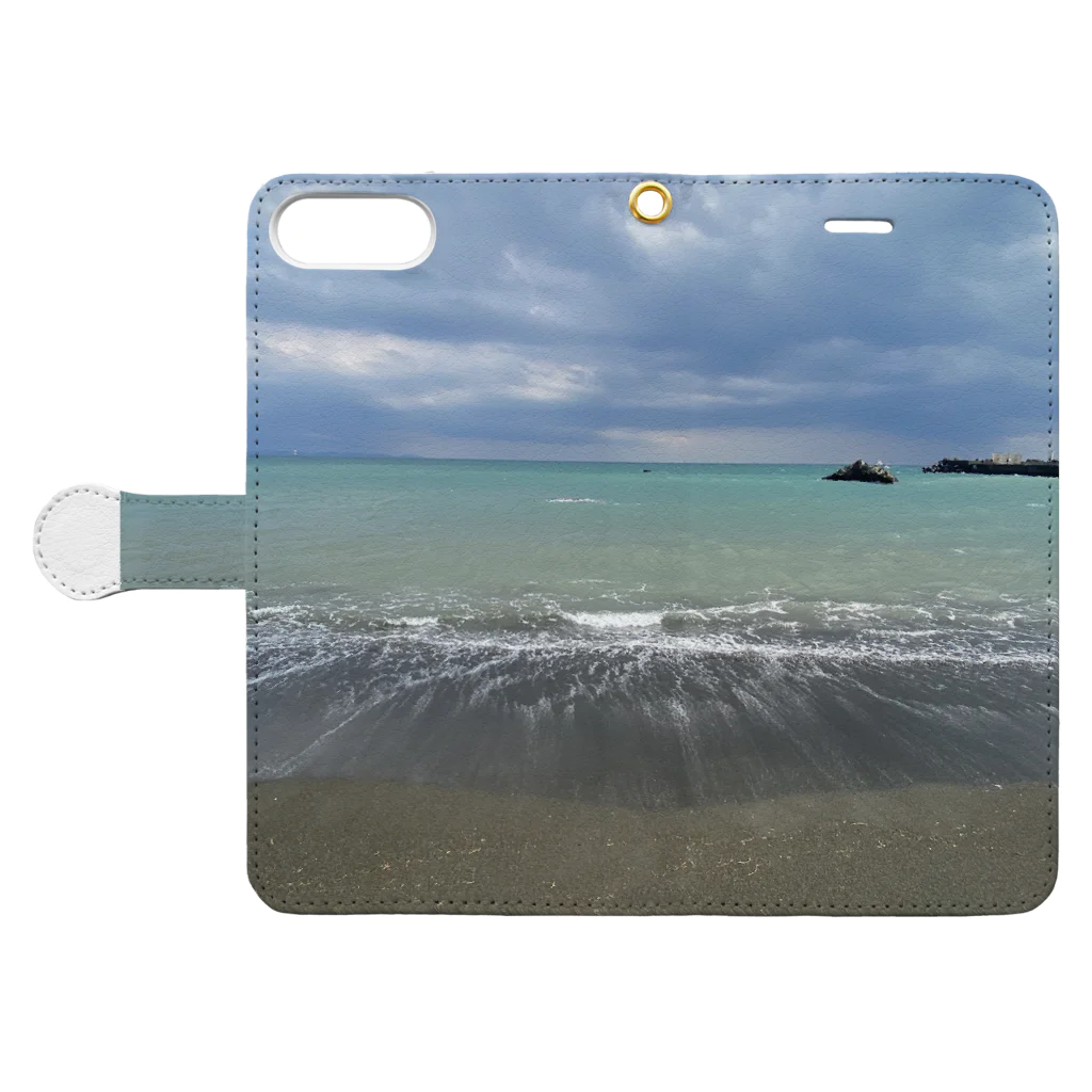 星野倫秀のSEA OF 湘南 Book-Style Smartphone Case:Opened (outside)