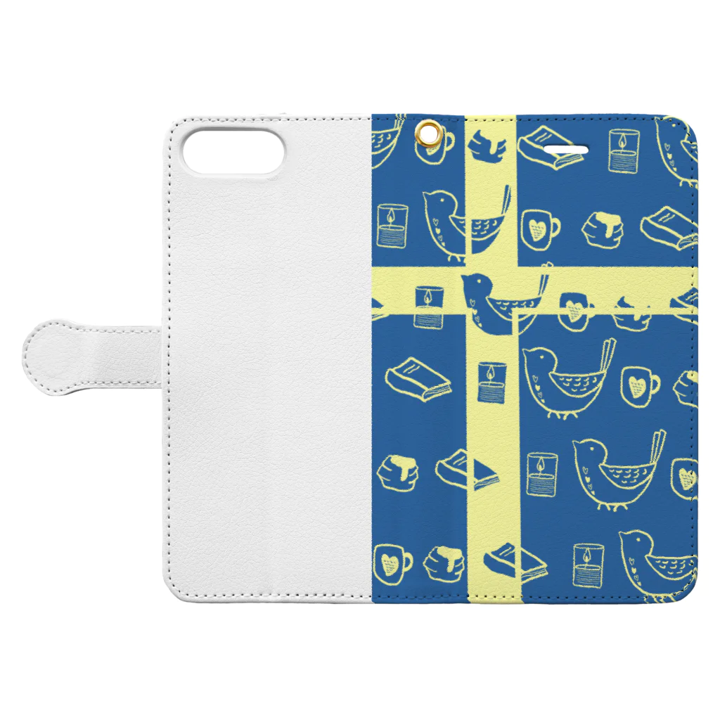 nenekotori_shopのことりふぃーか Book-Style Smartphone Case:Opened (outside)