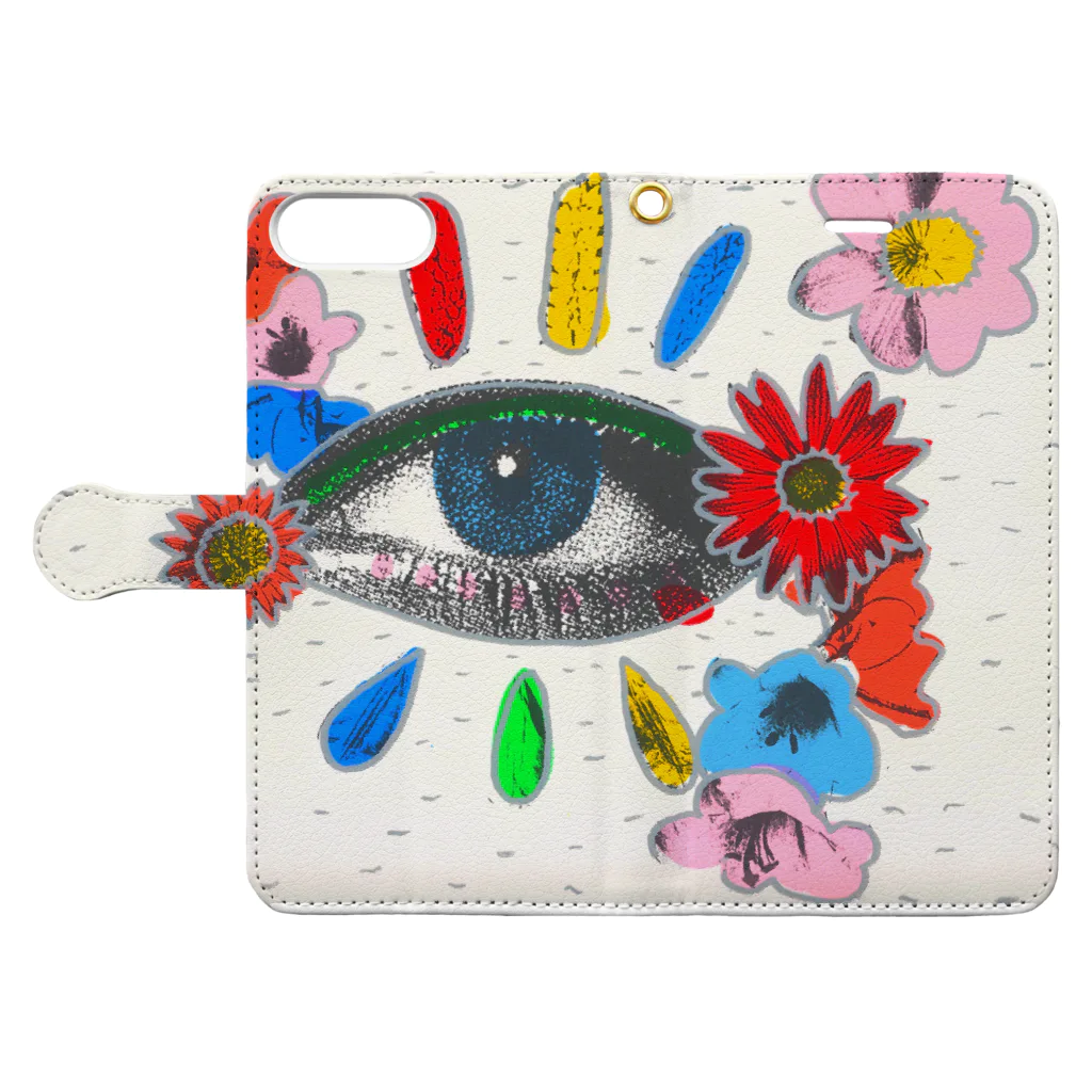 Marino Hata (de mali)のFlower in your eye Book-Style Smartphone Case:Opened (outside)