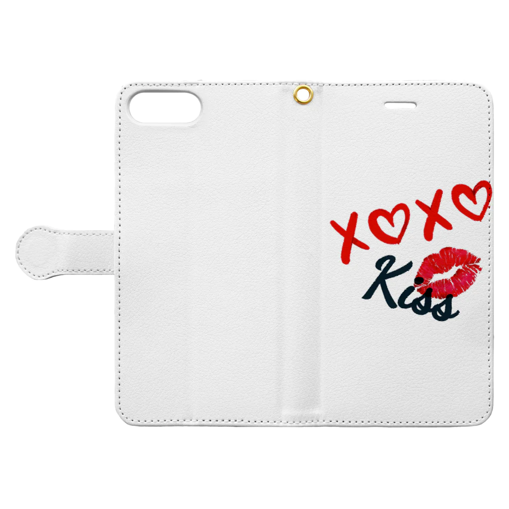 a♡のkiss Book-Style Smartphone Case:Opened (outside)