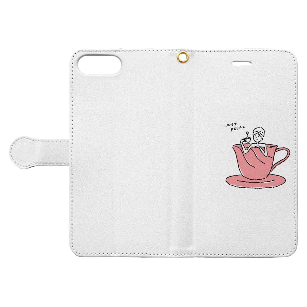 sol-fa0914のjust relax Book-Style Smartphone Case:Opened (outside)