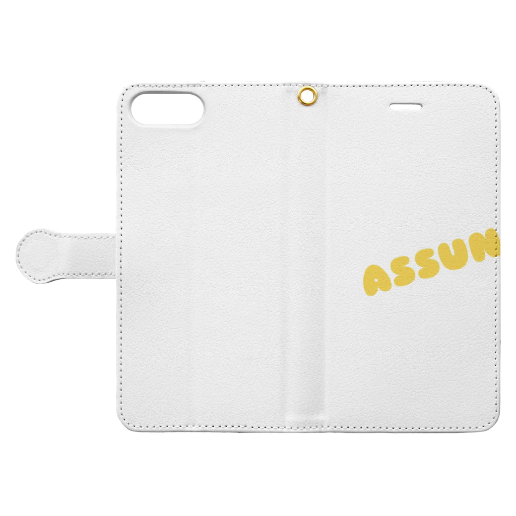 gochisosamaのAssun Book-Style Smartphone Case:Opened (outside)