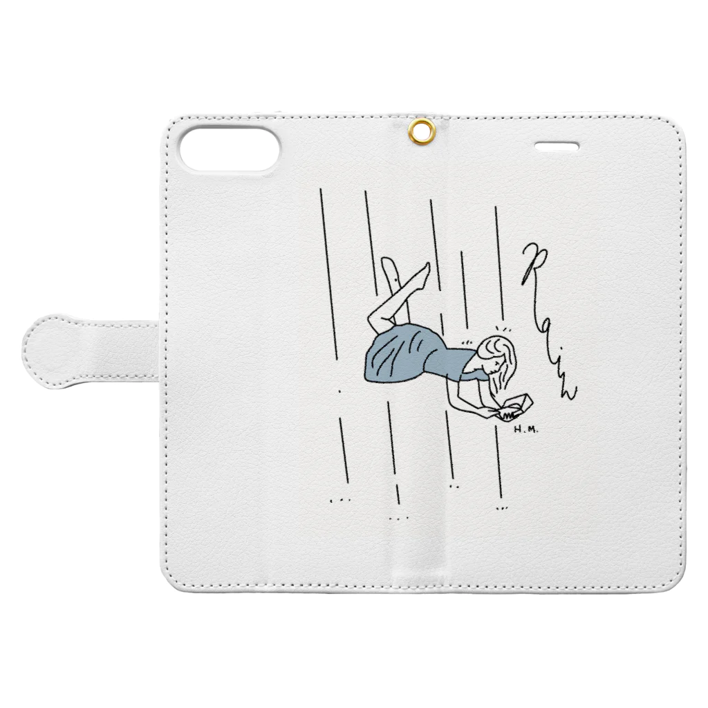 HM OFFICIAL GOODS SHOPのHM Rain OFFICIAL GOODS Book-Style Smartphone Case:Opened (outside)