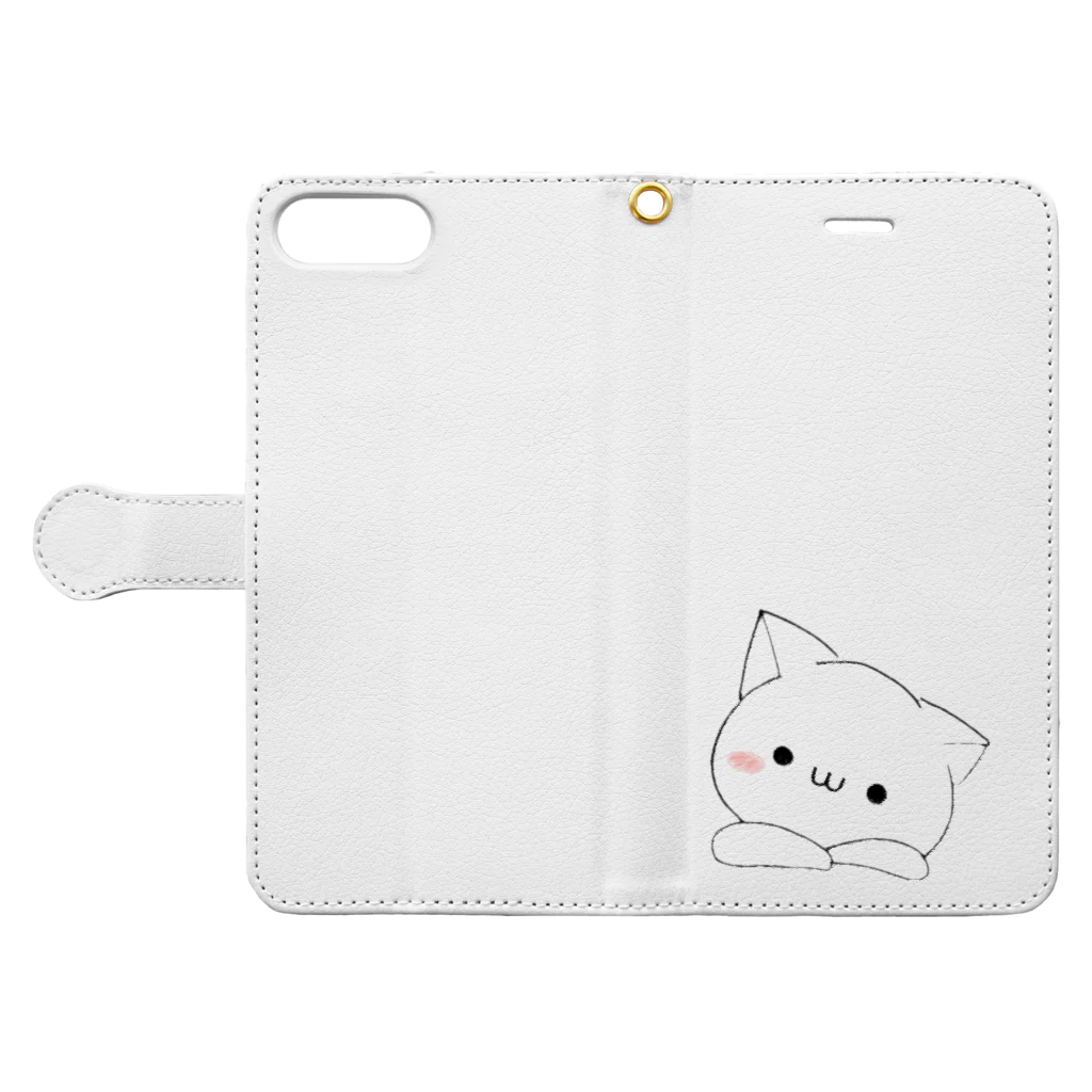 honogのにゃこ Book-Style Smartphone Case:Opened (outside)