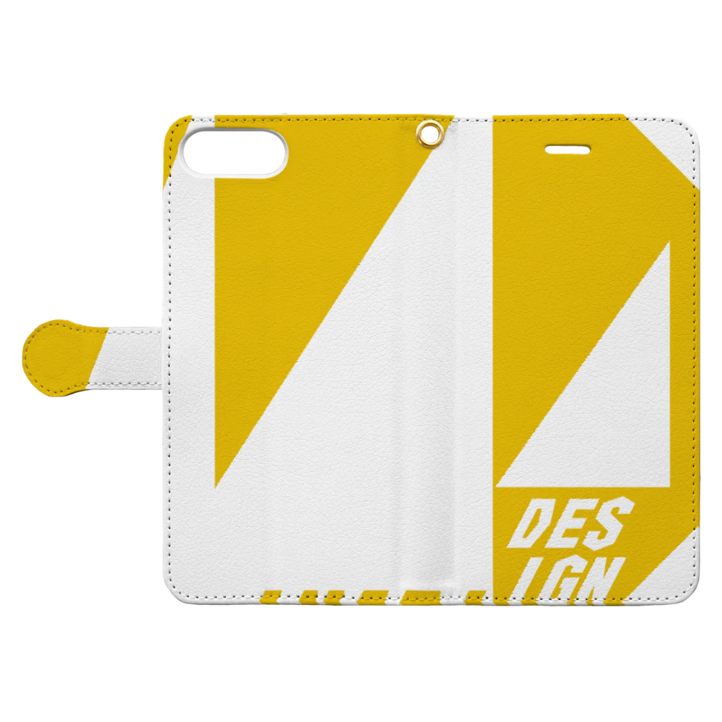 INARIDESIGNのMKロゴ Book-Style Smartphone Case:Opened (outside)