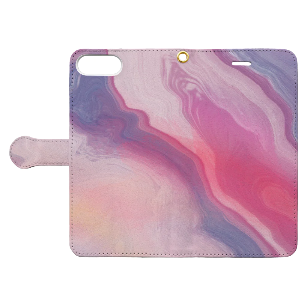 MARBLE LatteのUniverse_case_a Book-Style Smartphone Case:Opened (outside)