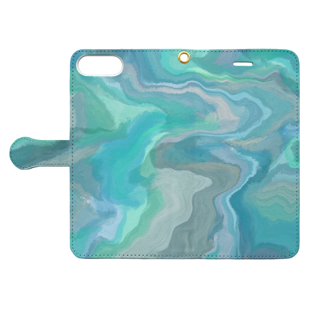 MARBLE Latteの Paradise_case_a Book-Style Smartphone Case:Opened (outside)