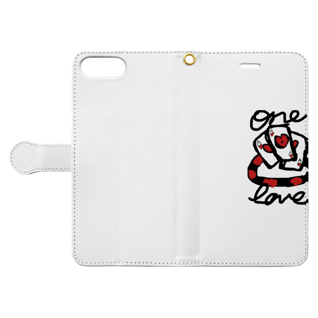 Daichi.SのOne love Book-Style Smartphone Case:Opened (outside)