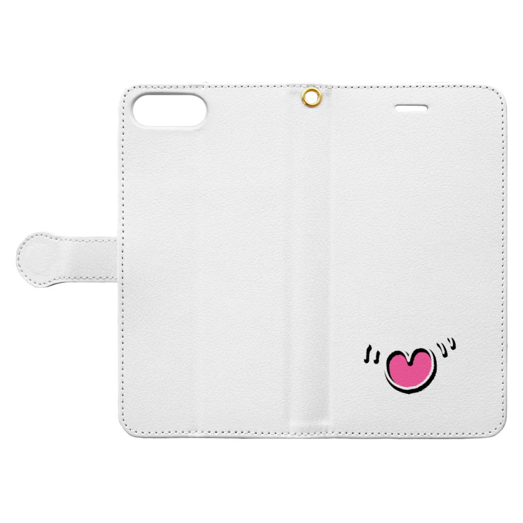 703SIGNALのドキドキ❤️ハート Book-Style Smartphone Case:Opened (outside)